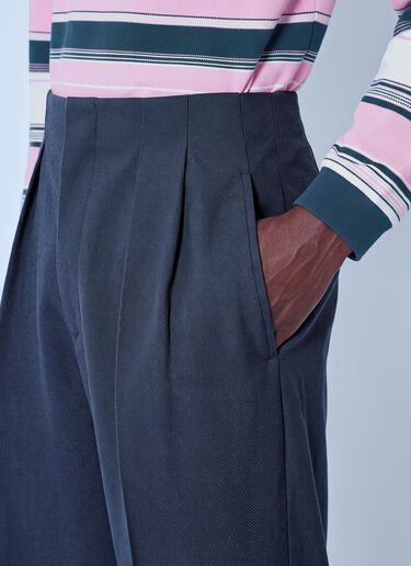 LN-CC® - Lacoste: Runway Straight Fit Tailored Jacquard Pants - Blue Lacoste Runway Straight Fit Tailored Jacquard Pants Blue lac0166009