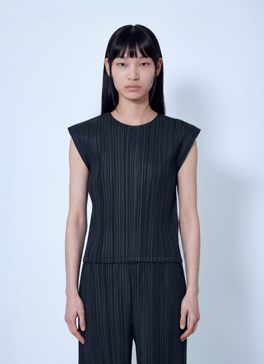 LN-CC® - Pleats Please Issey Miyake: Mellow Pleats Top - Black Pleats Please Issey Miyake Mellow Pleats Top Black plp0266030