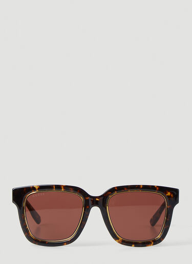 Gucci Square Frame Sunglasses Brown guc0247368