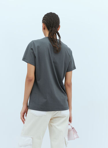 Flower Print T-Shirt GANNI Flower Print T-Shirt Grey gan0254016