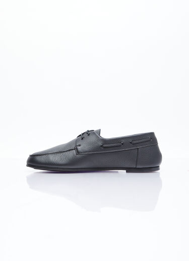 The Row Sailor Leather Loafers Black row0154017