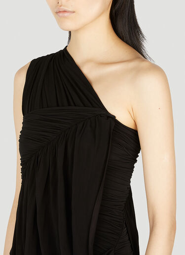 Rick Owens Edfu Draped Mini Dress Black ric0251009