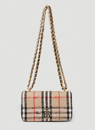 Burberry Mini Lola Vintage Check Shoulder Bag Beige bur0251046