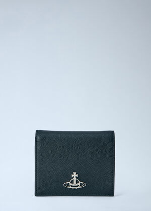 Vivienne Westwood Logo Plaque Billfold Wallet Black vvw0263017