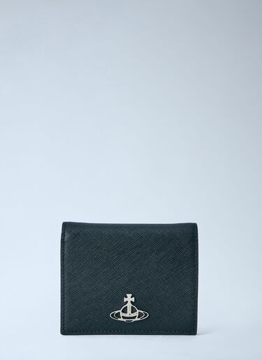 Vivienne Westwood Logo Plaque Billfold Wallet Black vvw0263017