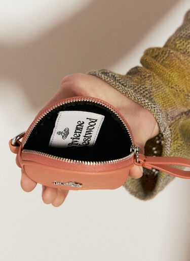 Vivienne Westwood ロゴプレート Saffiano ストラップ オレンジ vvw0156017