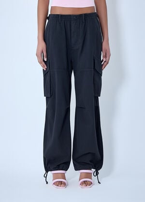 Alexander Wang Drawstring Cargo Trousers Black awg0264003