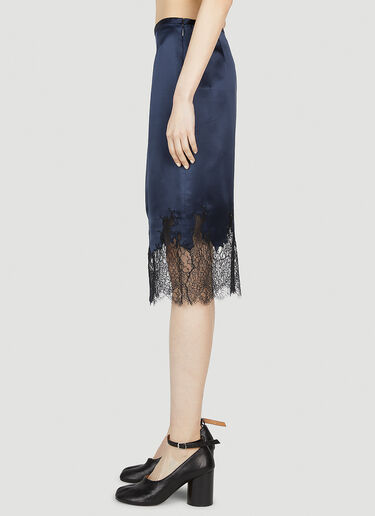 Saint Laurent Lace Skirt Blue sla0251032