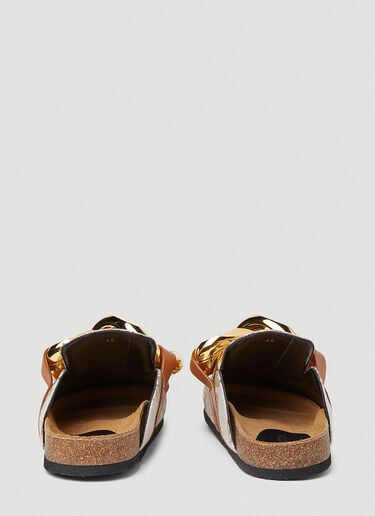 Logo Jacquard Chain Loafers JW Anderson Logo Jacquard Chain Loafers Beige jwa0151001