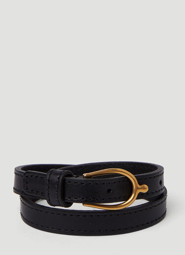 Saint Laurent 推扣手镯 黑 sla0149075