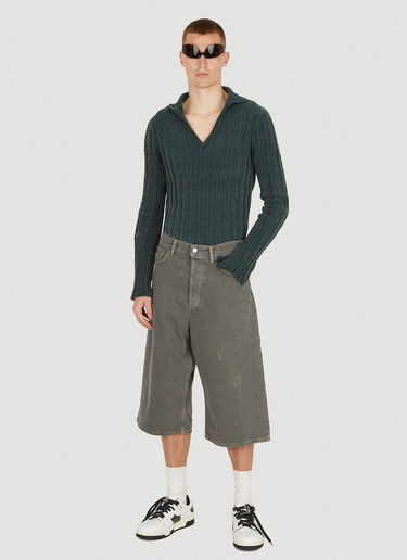 Acne Studios 丝绒 Polo 衫 绿色 acn0150010