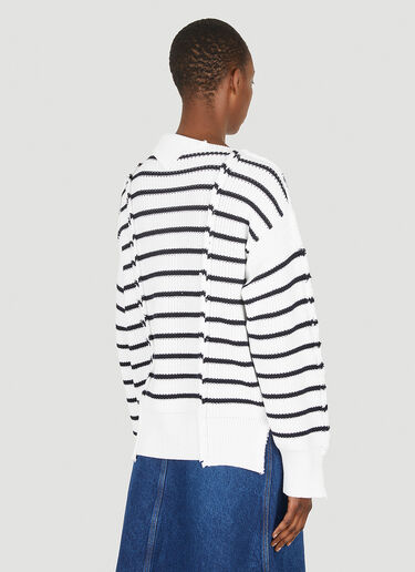 Marni Crewneck Stripe Sweater White mni0248006