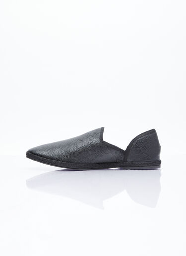 The Row Friulane Leather Flats Black row0253054