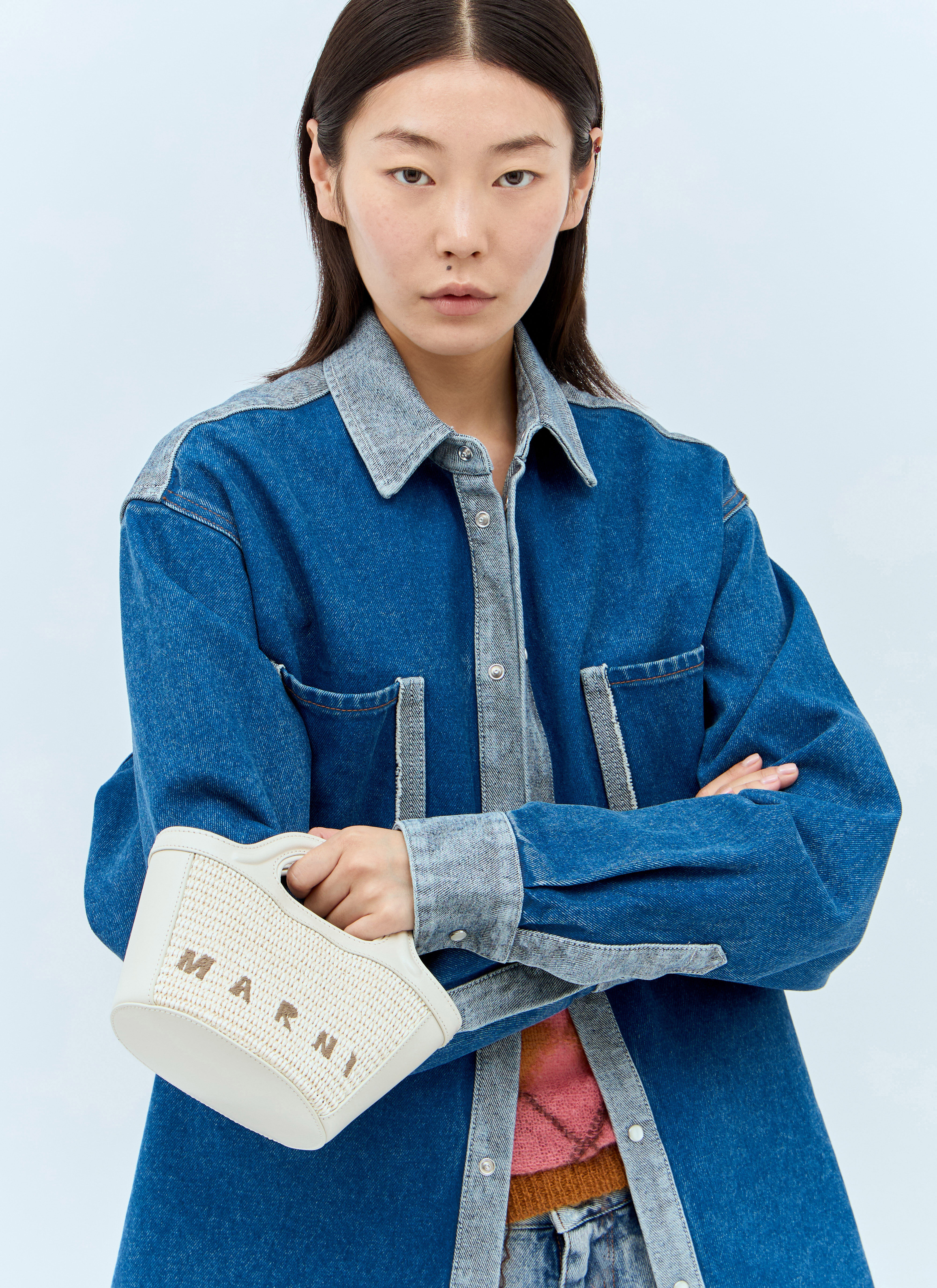 Marni Women's' Tropicalia Micro Tote Bag in White | LN-CC®