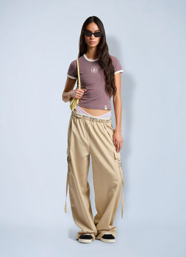 LN-CC® - Palm Angels: Lions Herald Slim T-Shirt - Purple Palm Angels Lions Herald Slim T-Shirt Purple pma0266217