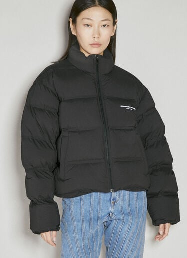 Alexander Wang Cropped Puffer Down Jacket Black awg0254001