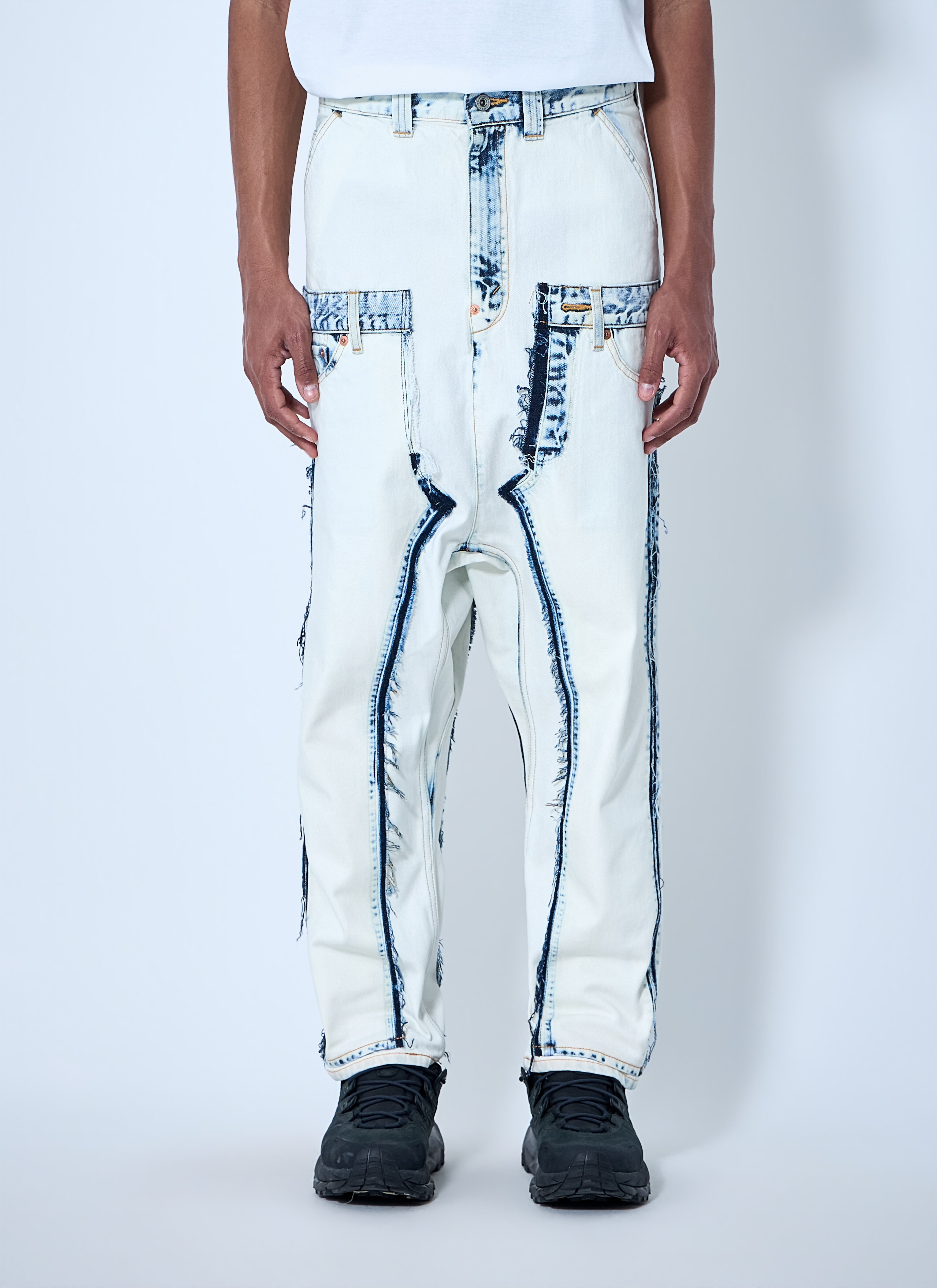Junya Watanabe Men's' Deconstructed Panelled Denim Trousers in