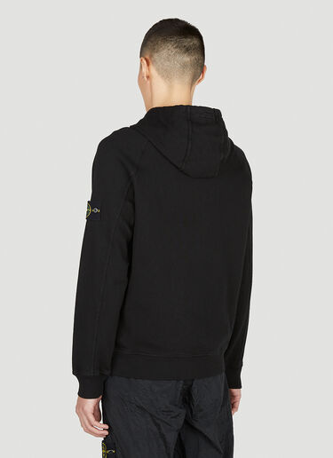 Stone Island Compass Patch Hooded Sweatshirt Black sto0152056