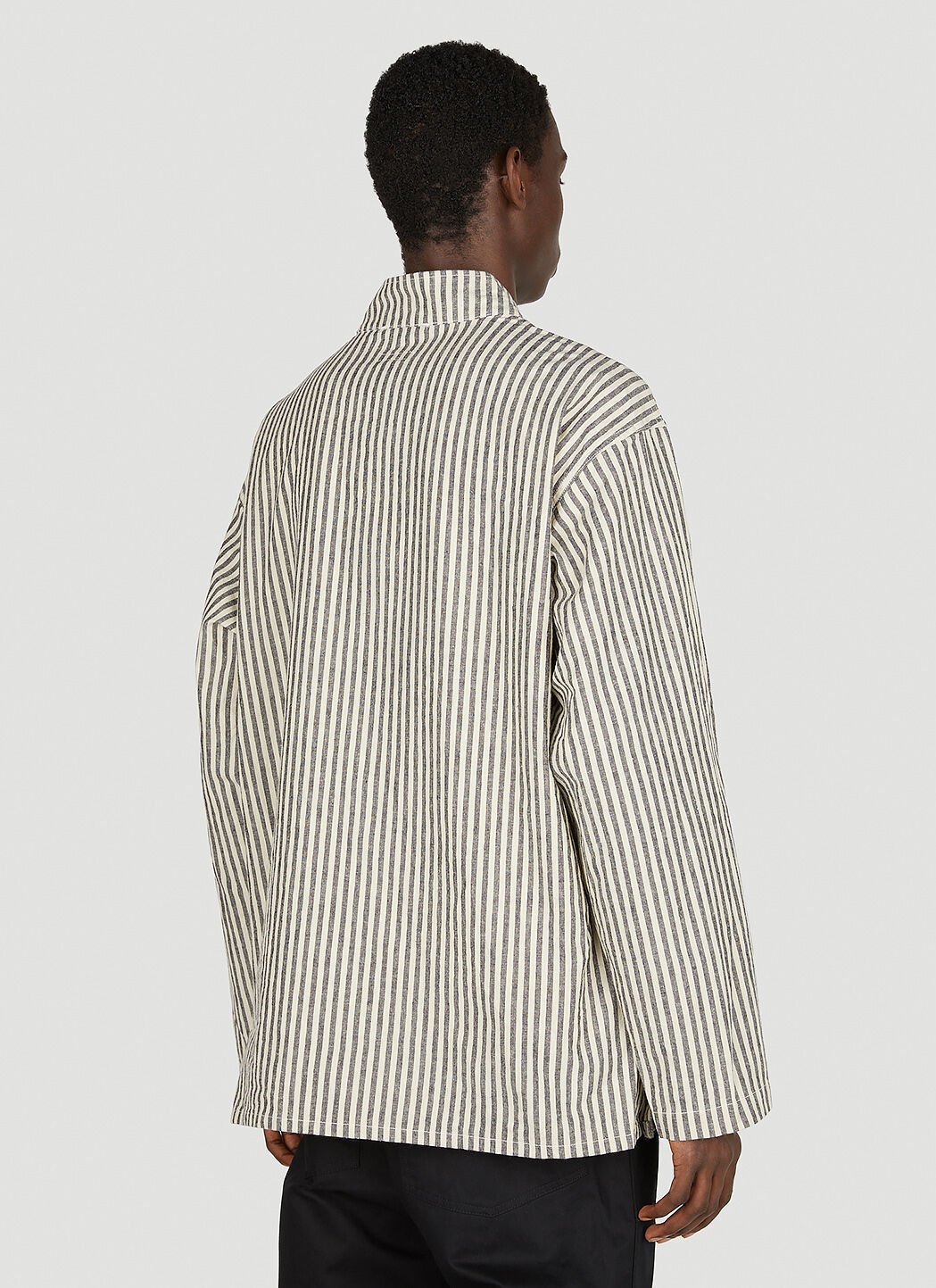 Engineered Garments Men's' Tibet Striped Jacket in Grey | LN-CC®