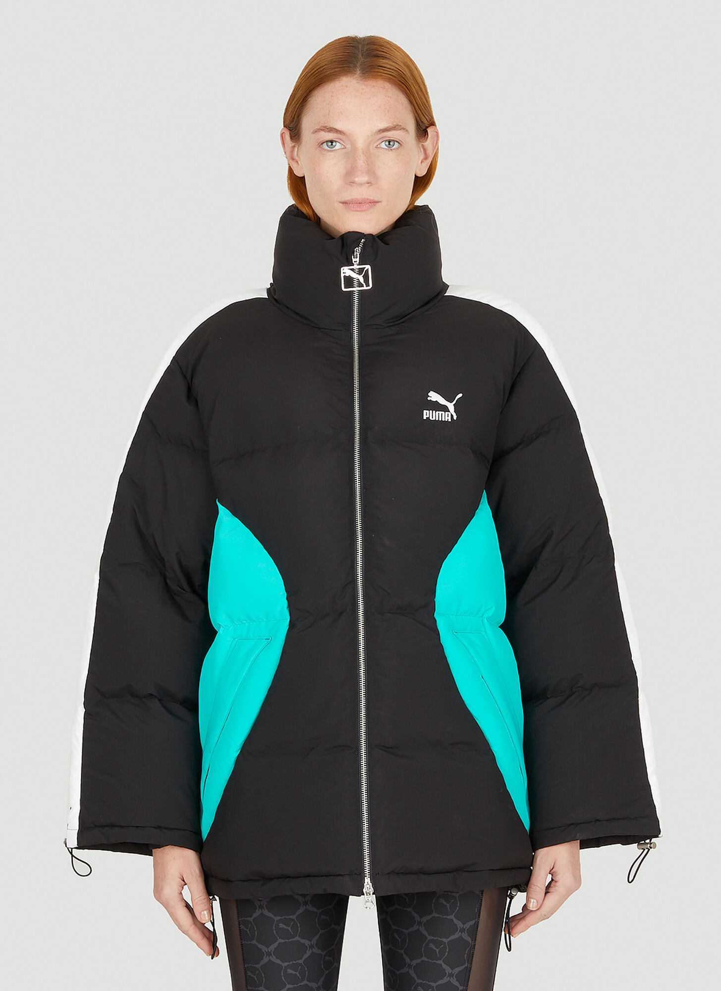 Puma Couture Sport T7 Puffer Jacket In Black