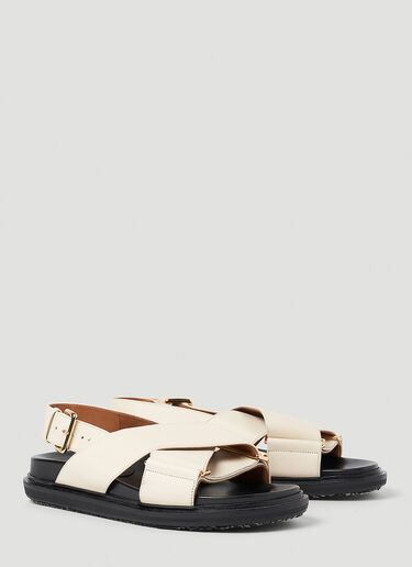 Marni 퍼스벳 가죽 샌들 화이트 mni0255024