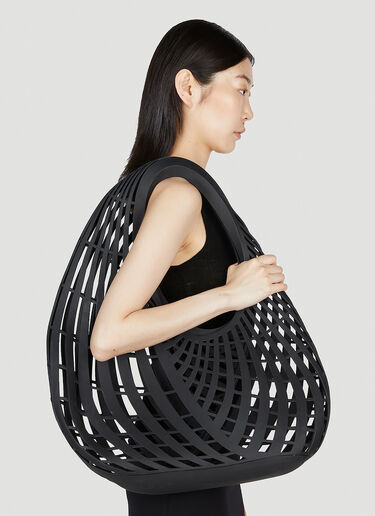Mugler Spiral Cut-Out Tote Bag Black mug0252060