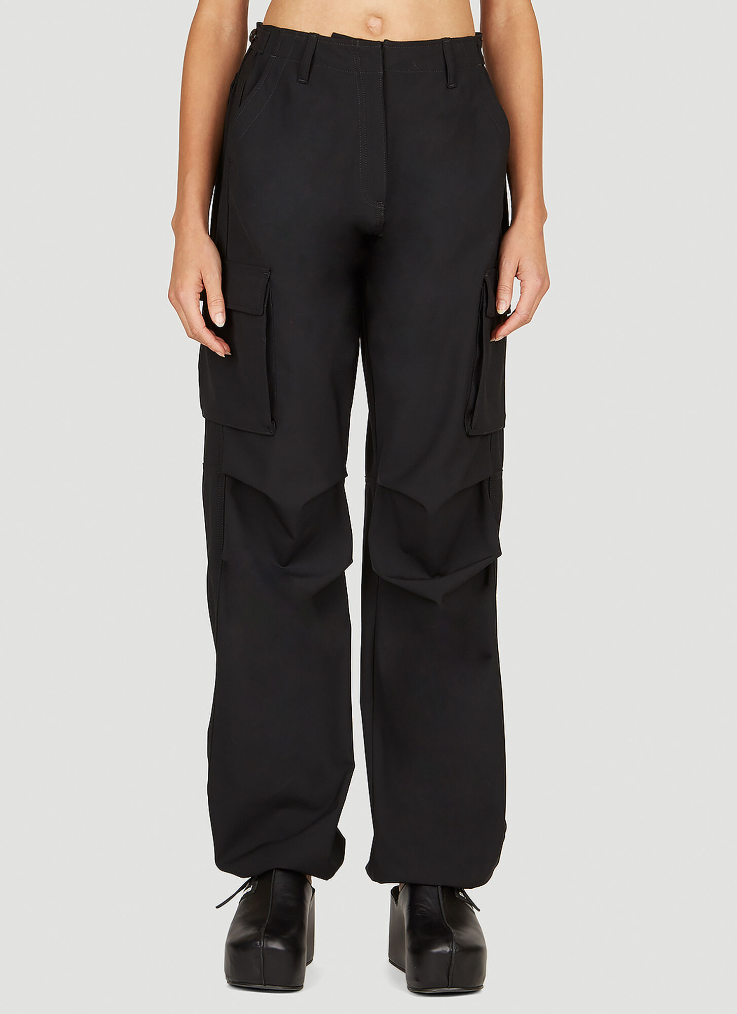 Coperni Wool Blend Cargo Pants In Black