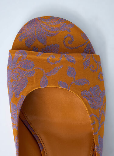 Dries Van Noten Textile Slingback Heels Orange dvn0260022