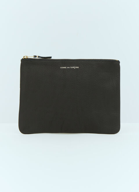 Jacquemus Washed Leather Pouch Black jac0254092