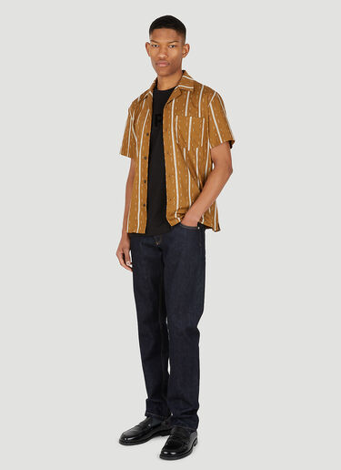 A.P.C. Edd Stripe Shirt Brown apc0148019