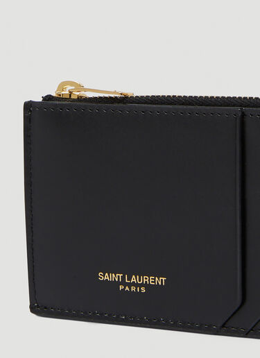 Saint Laurent Zip Top Cardholder Black sla0249170
