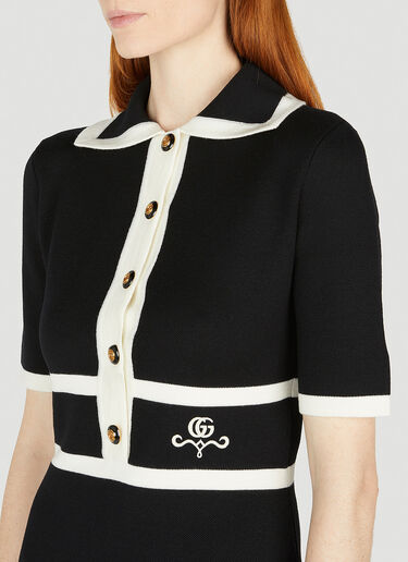 Gucci Contrast Trim Mini Dress Black guc0251210