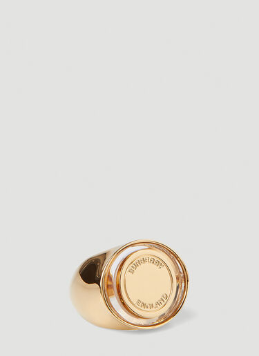Burberry Embossed Signet Ring Gold bur0247115