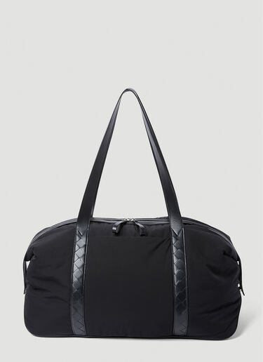 Bottega Veneta 가죽 트리밍 더플 백 블랙 bov0155043