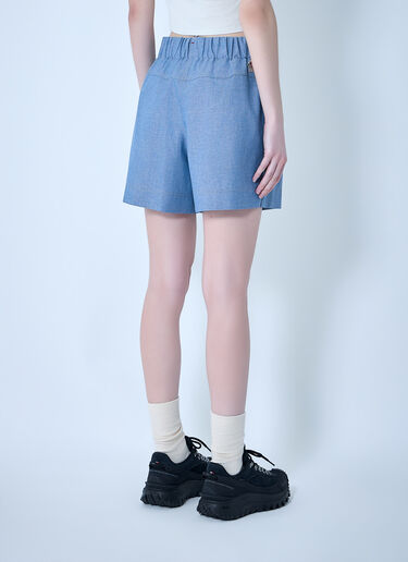 Moncler Grenoble High-Waisted Pleated Shorts Blue mog0264005