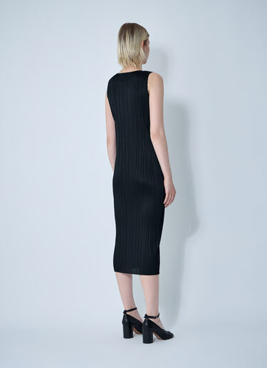 Pleats Please Issey Miyake Pleated Midi Dress Black plp0260019