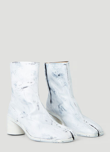 Maison Margiela Tabi Painted Ankle Boots White mla0145026