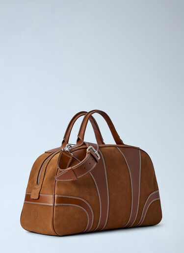 LN-CC® - Dries Van Noten: Suede Duffle Bag - Brown Dries Van Noten Suede Duffle Bag Brown dvn0165033