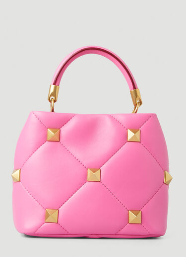 Valentino Top Handle Roman Stud Mini Handbag Pink val0247028