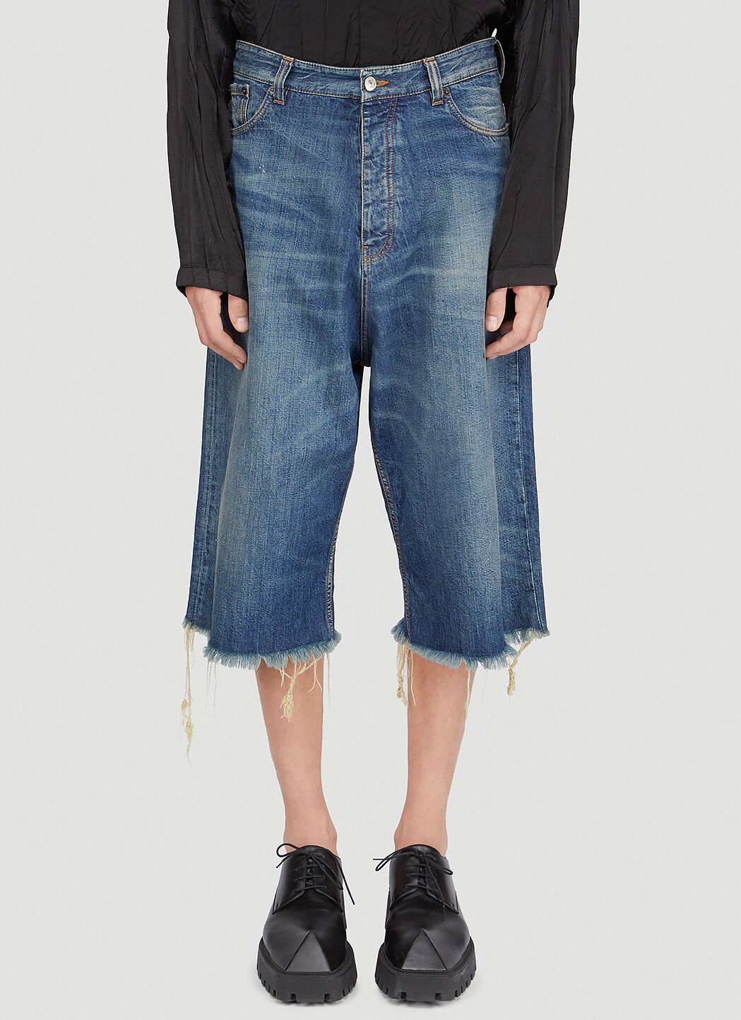 Balenciaga denim shorts best sale