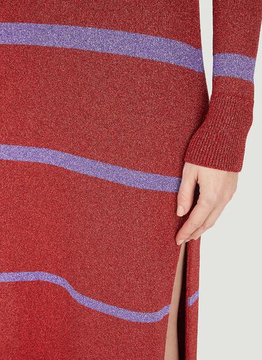 Metallic Stripe Long Dress Rabanne Metallic Stripe Long Dress Red pac0251001