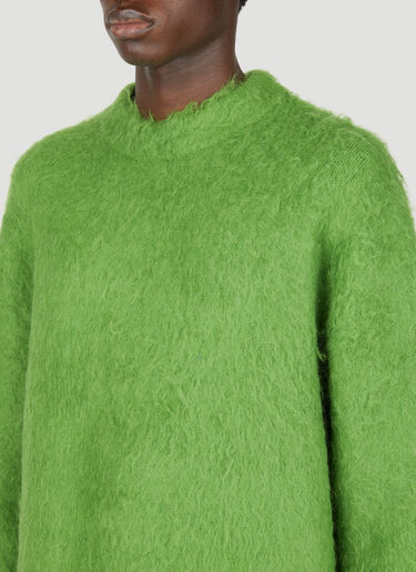 Acne Studios Fuzzy Knit Sweater Green acn0154023