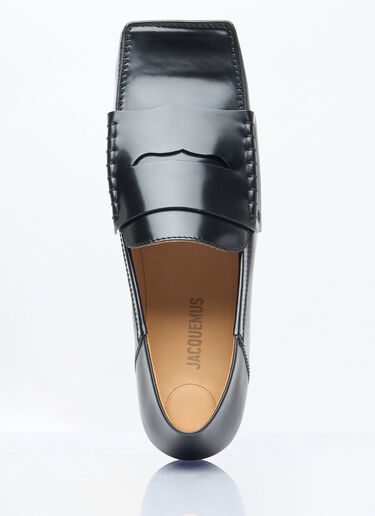 Jacquemus Les Mocassins Carré Loafers Black jac0158017