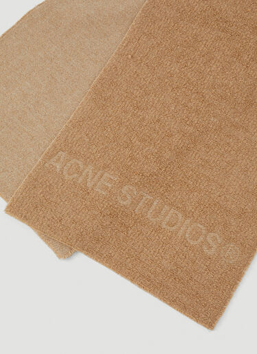 Logo Knit Scarf Acne Studios Logo Knit Scarf Beige acn0150086