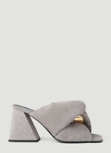 JW Anderson Chain Twist Heeled Mules Grey jwa0251005