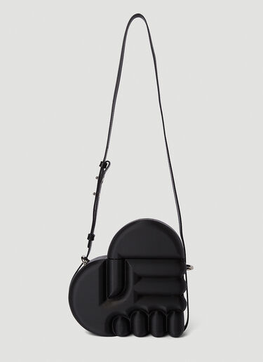 3D Logo Motif Shoulder Bag Ester Manas 3D Logo Motif Shoulder Bag Black est0250012