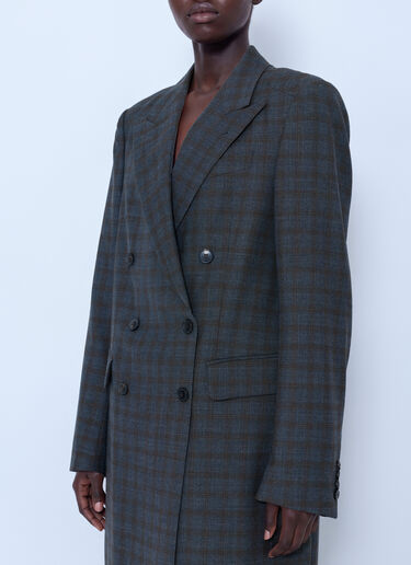 LN-CC® - Dries Van Noten: Double Breasted Rarrysta Coat - Dark Grey Dries Van Noten Double Breasted Rarrysta Coat Dark Grey dvn0265001