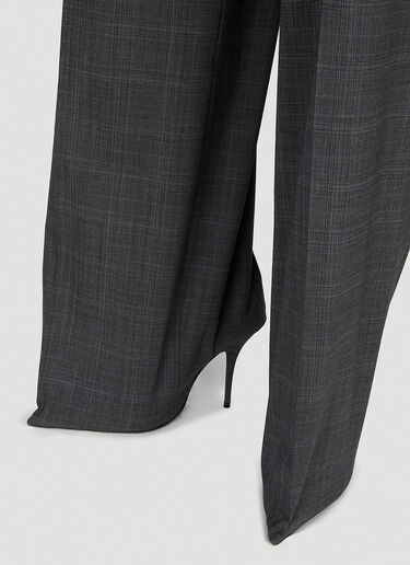Balenciaga Knife Tailored Heeled Pants Grey bal0252043