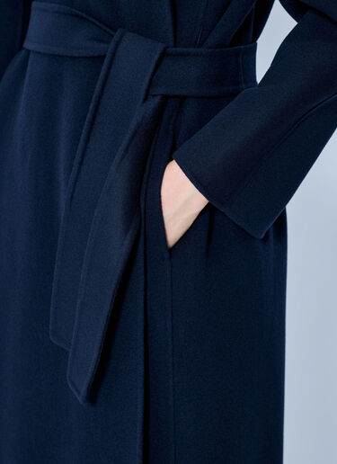 Max Mara Wrap-Around Wool Coat Navy max0265220