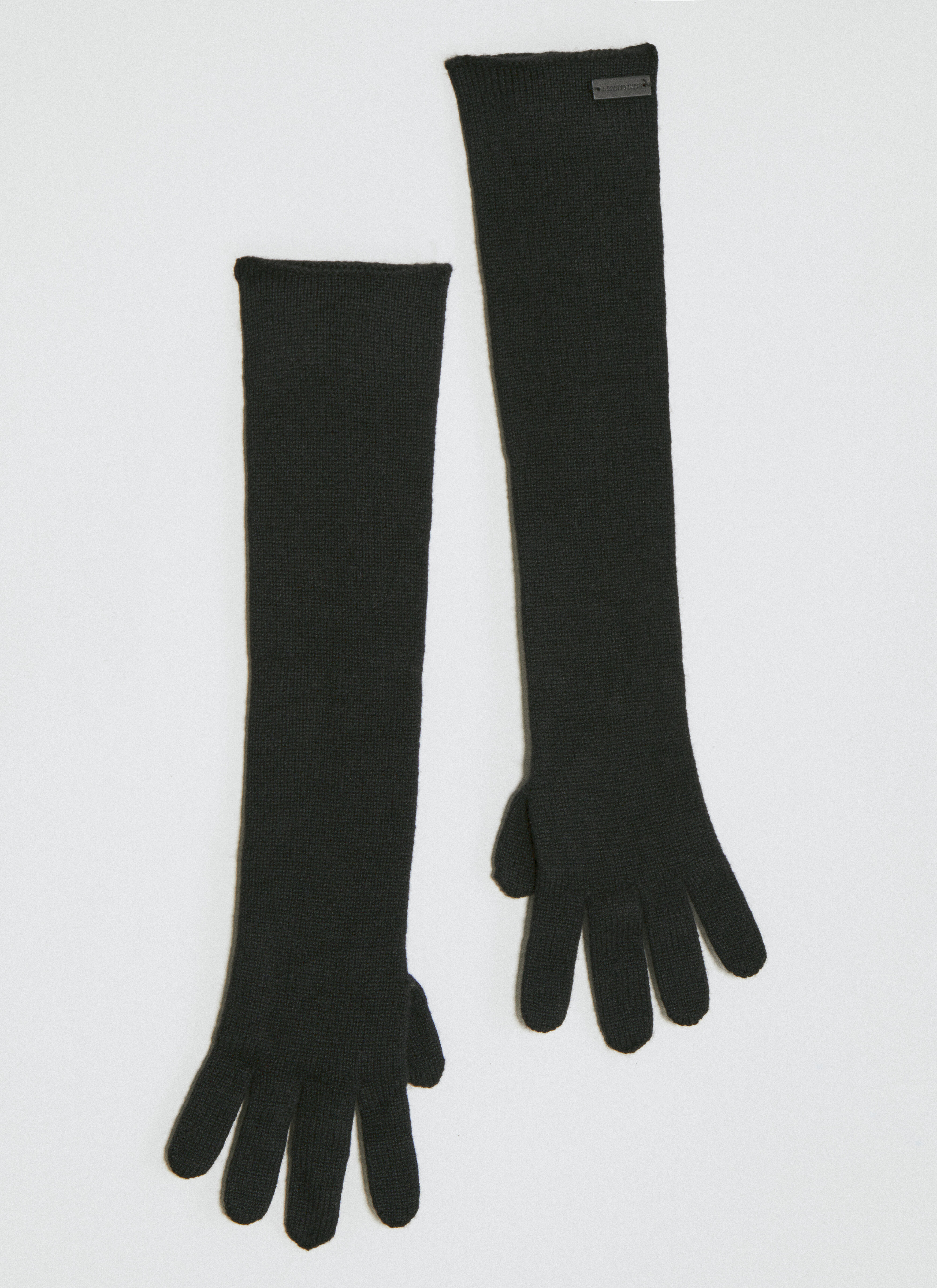 Womens black knit gloves deals